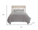 Gray King 100% Cotton 300 Thread Count Dry Clean Only Down Alternative Comforter