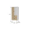 20" White and Natural Two Drawer Chest