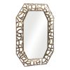 35" Bronze Octagonal Steel Framed Accent Mirror