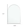 39" Silver Arch Metal Framed Bathroom Vanity Mirror