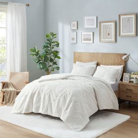 King/Cal King Embroidered Medallion Faux Fur Ultra Plush Comforter Mini Set